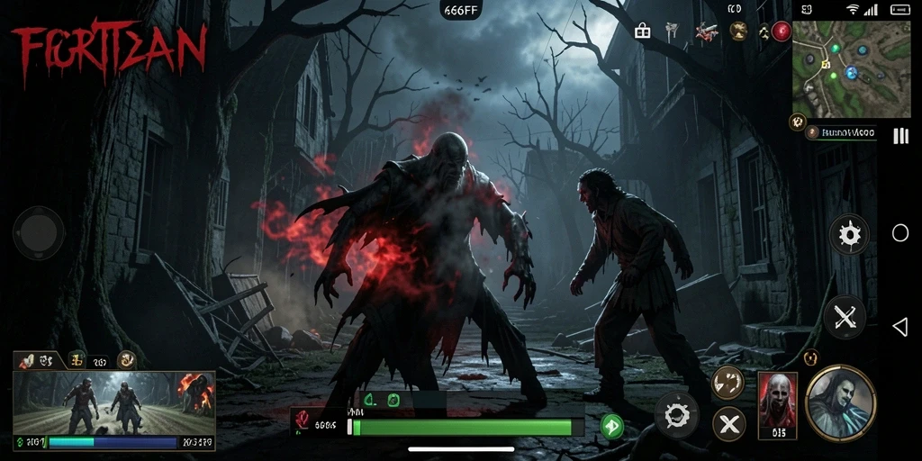 Screenshot dari gameplay 666FF yang menampilkan suasana Horror yang mencekam.