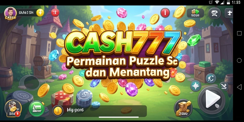 Tampilan gameplay seru dari CASH777 dengan tantangan Puzzle.