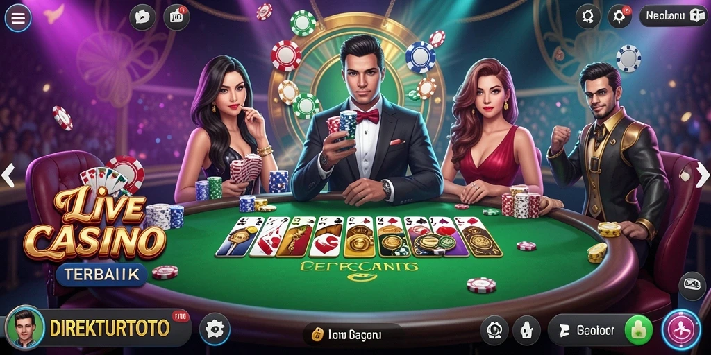 Gameplay Live Casino di DIREKTURTOTO yang mendebarkan dan interaktif.