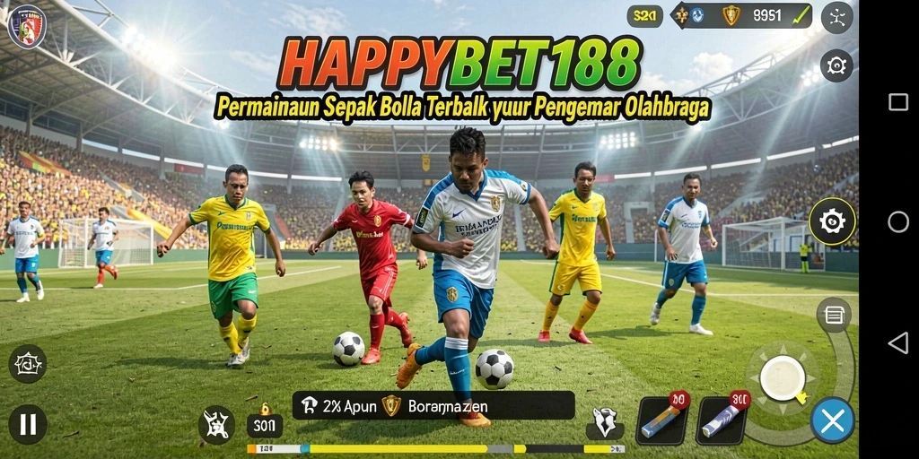 Tampilan gameplay menyenangkan di <strong>HAPPYBET188</strong> dengan grafis sepak bola yang menakjubkan.