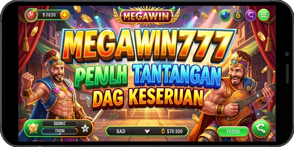 Tampilan gameplay seru dari MEGAWIN777 yang penuh warna dan tantangan.