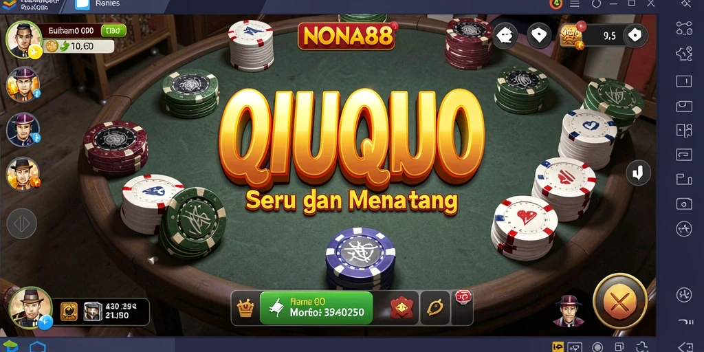 Screenshot NONA88 menampilkan gameplay seru QiuQiu dengan antarmuka menarik.