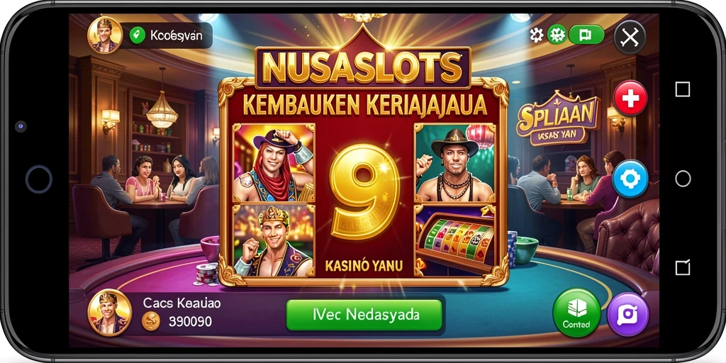 Screenshot NUSASLOTS menunjukkan berbagai permainan kasino yang mengesankan.