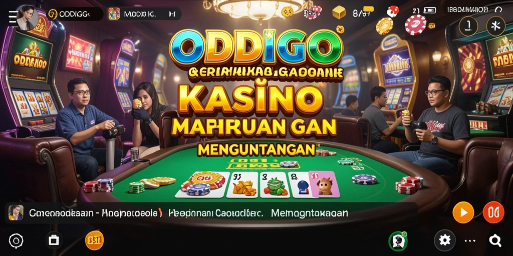 Gameplay seru dalam aplikasi Kasino ODDIGO.