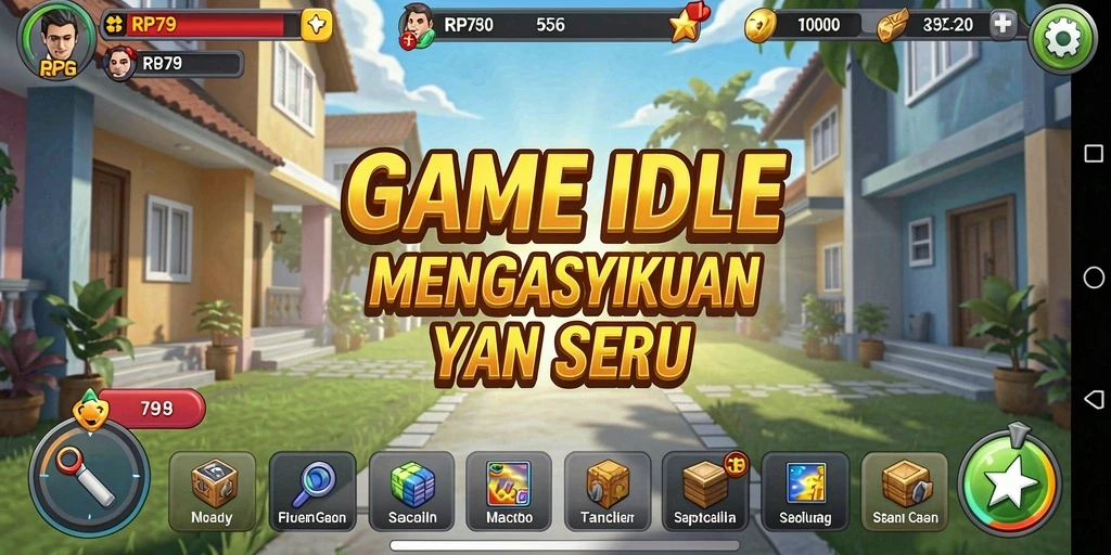 Screenshot gameplay RP79 menampilkan keseruan dan strategi permainan Idle.
